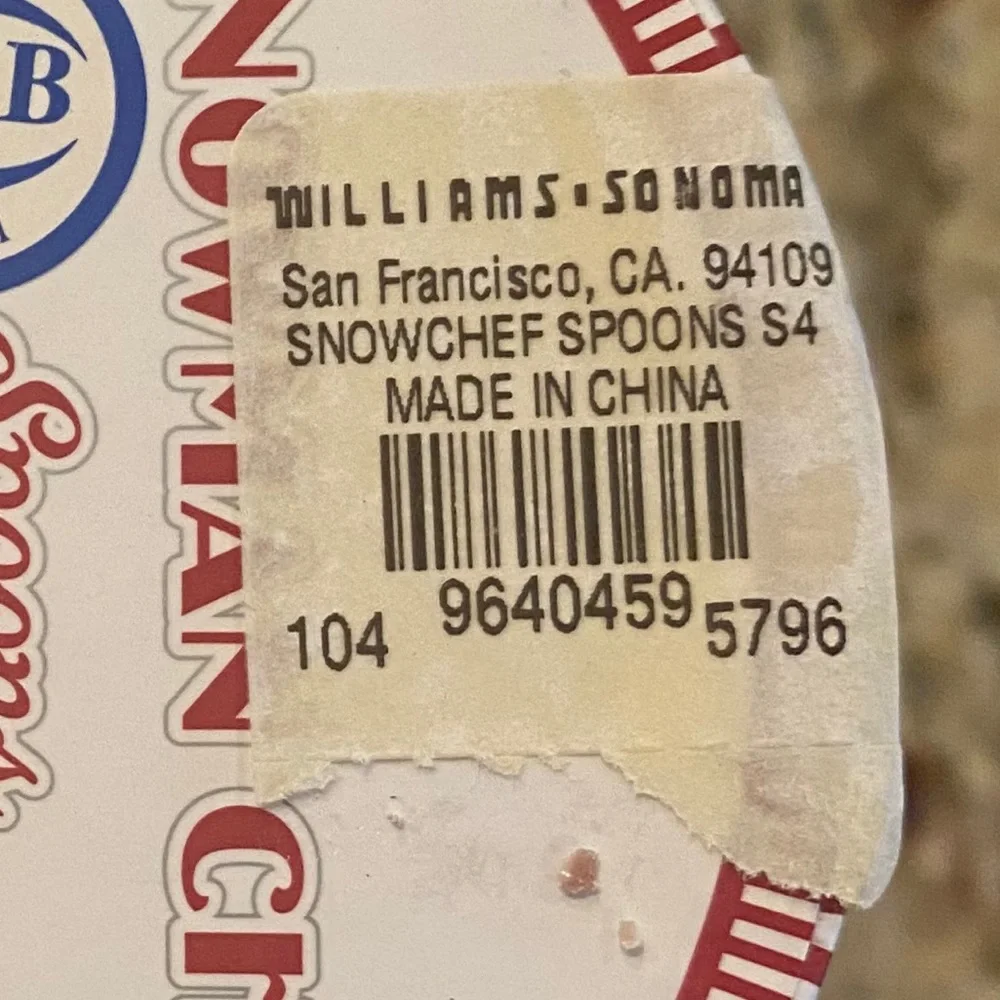 Williams Sonoma Snowman Chef Spoon Set
